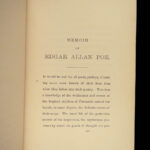 1875 Edgar Allan Poe Raven Bells Poetic Principle OCCULT Horror Poetry Memoir