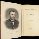 1885 Civil War 1st edition Memoirs of General Ulysses Grant | 2v Leather Set