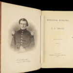 1885 Civil War 1st edition Memoirs of General Ulysses Grant | 2v Leather Set