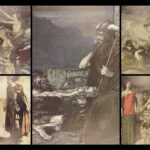 1910 SIGNED Arthur Rackham ART | Wagner Ring of Niblung 2v 1st edition Set