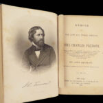 1856 Memoirs of John C Fremont by Bigelow 1st Voyages in California Oregon Trail