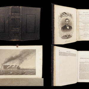 1865 History of Great Rebellion by Thomas Kettell | CIVIL WAR Portraits & Maps