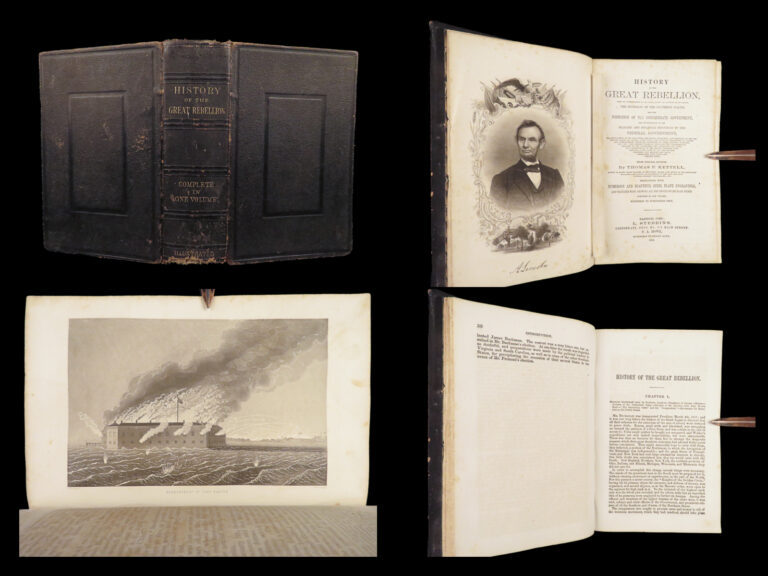 Image of 1865 History of Great Rebellion by Thomas Kettell | CIVIL WAR Portraits & Maps