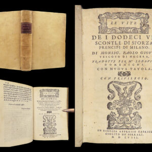 1558 Paolo Giovio Lives of Visconti & Sforza MILAN Medieval Italy Italian Plutarch