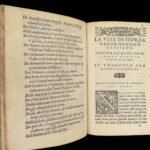 1558 Paolo Giovio Lives of Visconti & Sforza MILAN Medieval Italy Italian Plutarch