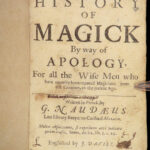 1657 MAGIC 1st ed Apologie by Naude Sorcery Alchemy Occult Demons Agrippa Bacon