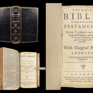 1698 EXQUISITE English Holy BIBLE by Charles Bill KJV King James Fine Binding
