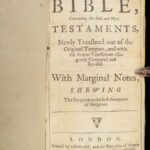 1698 EXQUISITE English Holy BIBLE by Charles Bill KJV King James Fine Binding