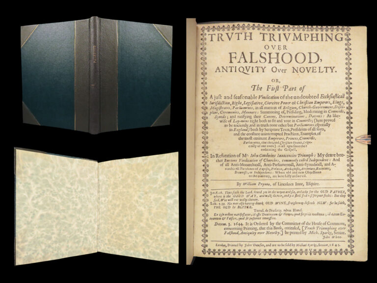 Image of 1645 William Prynne 1st edition Truth Triumphing Over Falsehood | John Goodwin