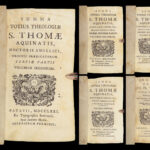 1771 Summa Theologica by Thomas Aquinas | 6v Vellum Padua edition