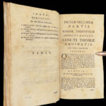 1771 Summa Theologica by Thomas Aquinas | 6v Vellum Padua edition