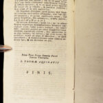 1771 Summa Theologica by Thomas Aquinas | 6v Vellum Padua edition