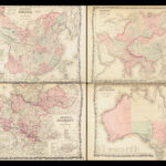 1863 Johnson Family ATLAS Geography Color MAPS Texas California New York HUGE