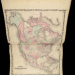 1863 Johnson Family ATLAS Geography Color MAPS Texas California New York HUGE
