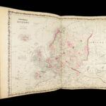 1863 Johnson Family ATLAS Geography Color MAPS Texas California New York HUGE