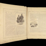 1863 Johnson Family ATLAS Geography Color MAPS Texas California New York HUGE
