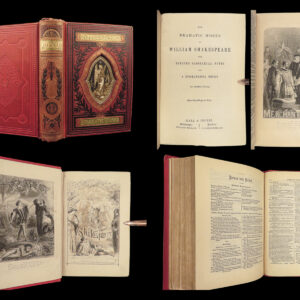 1882 BEAUTIFUL Works of Shakespeare Plays Romeo & Juliet Tempest Julius Caesar