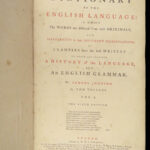 1784 MASSIVE Dictionary of the English Language by Samuel Johnson | Fine Leather