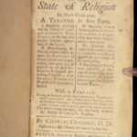 1743 Colonial BOSTON 1st Chauncy Thoughts on Religion in New England Whitefield
