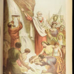1892 ENORMOUS Holy BIBLE Color Illustrated King James EXQUISITE Clasp Binding