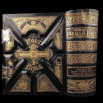 1892 ENORMOUS Holy BIBLE Color Illustrated King James EXQUISITE Clasp Binding
