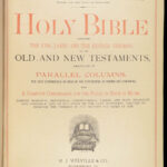 1892 ENORMOUS Holy BIBLE Color Illustrated King James EXQUISITE Clasp Binding