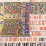 1861 Illuminated BIBLE Sermon on the Mount Audsley Color ART Victorian FOLIO