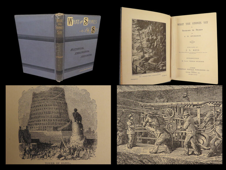 Image of 1894 Charles Spurgeon 1st ed Bible Sermons in Stones by Baptist American Puritan