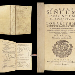 1681 Dutch Mathematics 1st Sinuum & Logarithms by Vlacq | Trigonometry Tables