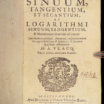 1681 Dutch Mathematics 1st Sinuum & Logarithms by Vlacq | Trigonometry Tables
