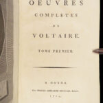 1784 MASSIVE SET Works of VOLTAIRE Gotha ed 53vols | Includes Isaac Newton