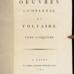 1784 MASSIVE SET Works of VOLTAIRE Gotha ed 53vols | Includes Isaac Newton