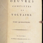 1784 MASSIVE SET Works of VOLTAIRE Gotha ed 53vols | Includes Isaac Newton