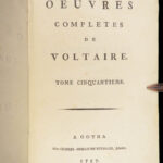 1784 MASSIVE SET Works of VOLTAIRE Gotha ed 53vols | Includes Isaac Newton