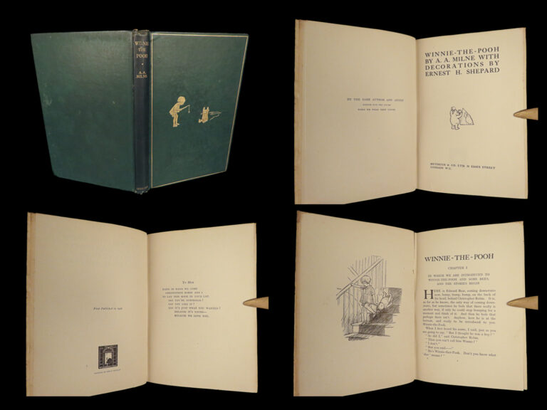 Image of 1926 TRUE 1st ed 1st Winnie the Pooh AA Milne Illustrated Children’s Literature