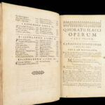 1683 Works of Horace 1st ed Jesuit Rodelle | ROYAL ARMORIAL Binding Julius Caesar ROME