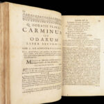 1683 Works of Horace 1st ed Jesuit Rodelle | ROYAL ARMORIAL Binding Julius Caesar ROME