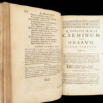1683 Works of Horace 1st ed Jesuit Rodelle | ROYAL ARMORIAL Binding Julius Caesar ROME