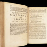 1683 Works of Horace 1st ed Jesuit Rodelle | ROYAL ARMORIAL Binding Julius Caesar ROME