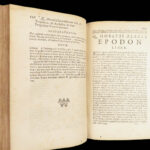 1683 Works of Horace 1st ed Jesuit Rodelle | ROYAL ARMORIAL Binding Julius Caesar ROME