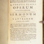 1683 Works of Horace 1st ed Jesuit Rodelle | ROYAL ARMORIAL Binding Julius Caesar ROME
