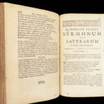 1683 Works of Horace 1st ed Jesuit Rodelle | ROYAL ARMORIAL Binding Julius Caesar ROME