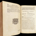 1683 Works of Horace 1st ed Jesuit Rodelle | ROYAL ARMORIAL Binding Julius Caesar ROME