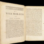 1683 Works of Horace 1st ed Jesuit Rodelle | ROYAL ARMORIAL Binding Julius Caesar ROME