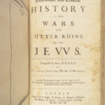 1693 ENGLISH Flavius Josephus Jewish War Antiquities of Jews Judaica FOLIO