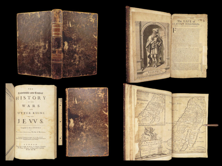 Image of 1693 ENGLISH Flavius Josephus Jewish War Antiquities of Jews Judaica FOLIO