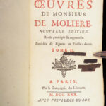 1730 Works of MOLIERE French Literature Misanthrope School for Wives 8v SET
