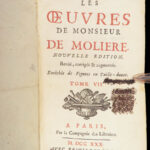 1730 Works of MOLIERE French Literature Misanthrope School for Wives 8v SET