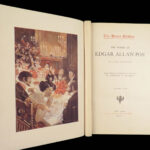 1903 Works of Edgar Allan Poe Raven | Famous 5v Raven Edition w Becher Art