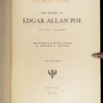 1903 Works of Edgar Allan Poe Raven | Famous 5v Raven Edition w Becher Art